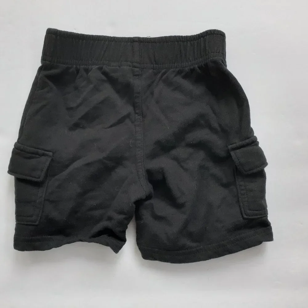 Jumping Beans Boys Shorts Black Knit Pull On Elastic Waist 2T